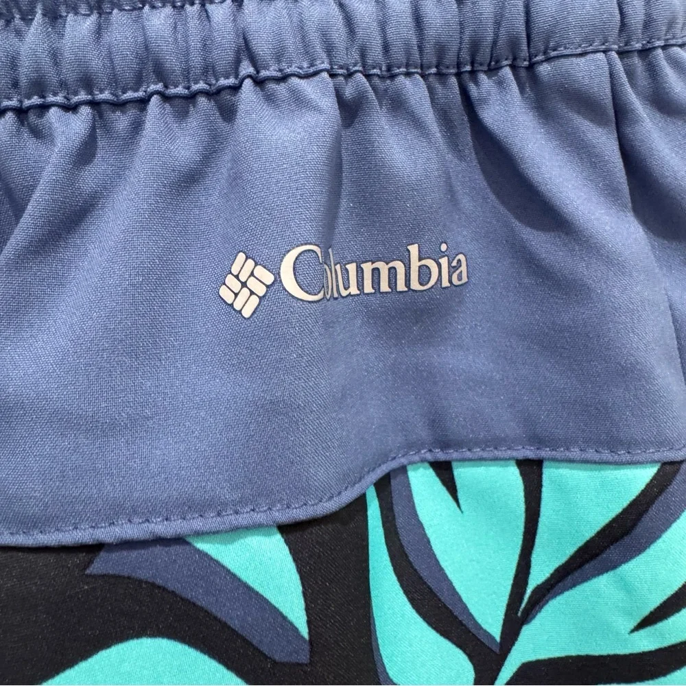 NWT Columbia Omni-Shade UPF 30 Sandy Shores Board Shorts Aquamarine Size L 14/16